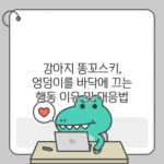 강아지 똥꼬스키, 엉덩이를 바닥에 끄는 행동 이유 및 대응법
