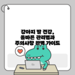 강아지 발 건강, 올바른 관리법과 주의사항 완벽 가이드