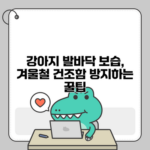 강아지 발바닥 보습, 겨울철 건조함 방지하는 꿀팁