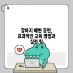 강아지 배변 훈련, 효과적인 교육 방법과 실천 팁