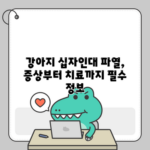 강아지 십자인대 파열, 증상부터 치료까지 필수 정보