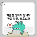 겨울철 강아지 발바닥 까짐 원인, 보호법과 관리 팁