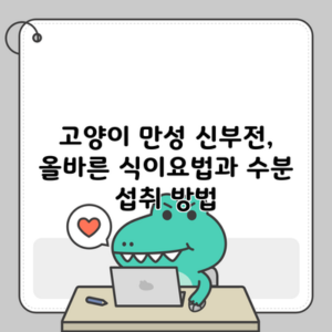 고양이 만성 신부전, 올바른 식이요법과 수분 섭취 방법
