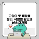 고양이 토 색깔표 정리, 색깔별 원인과 신속 대처법